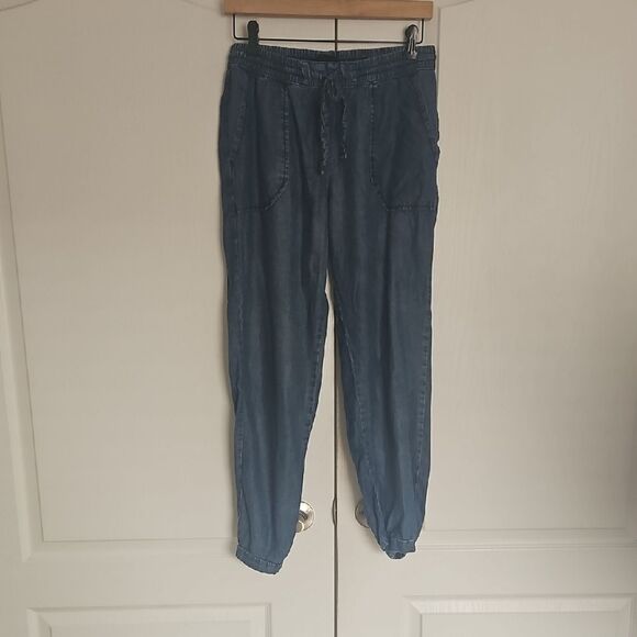 Blue Ankle Cropped Casual Pants - Picture 4 of 16